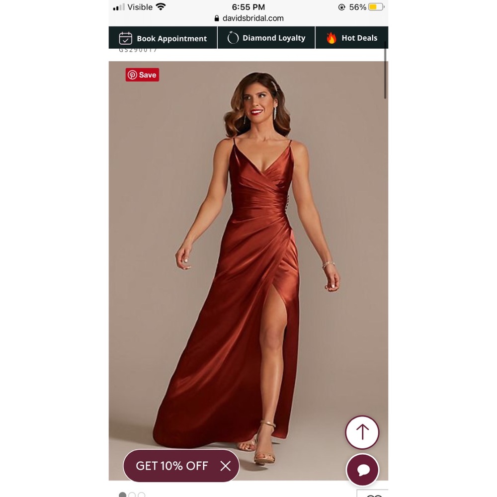 David’s Bridal Bridesmaid Dress. Size 4.